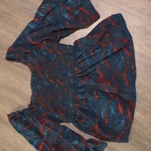 Terra & Sky • Flared Sleeve Blouse